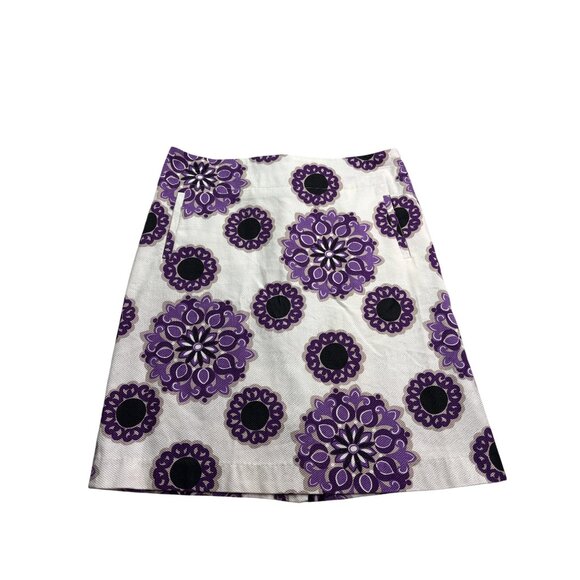 Vintage Y2K Willi Smith Pencil Skirt Size 8 Floral Mandala Pattern 3 Pockets - Picture 1 of 4